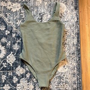 Anine Bing Jace one-piece green swimsuit